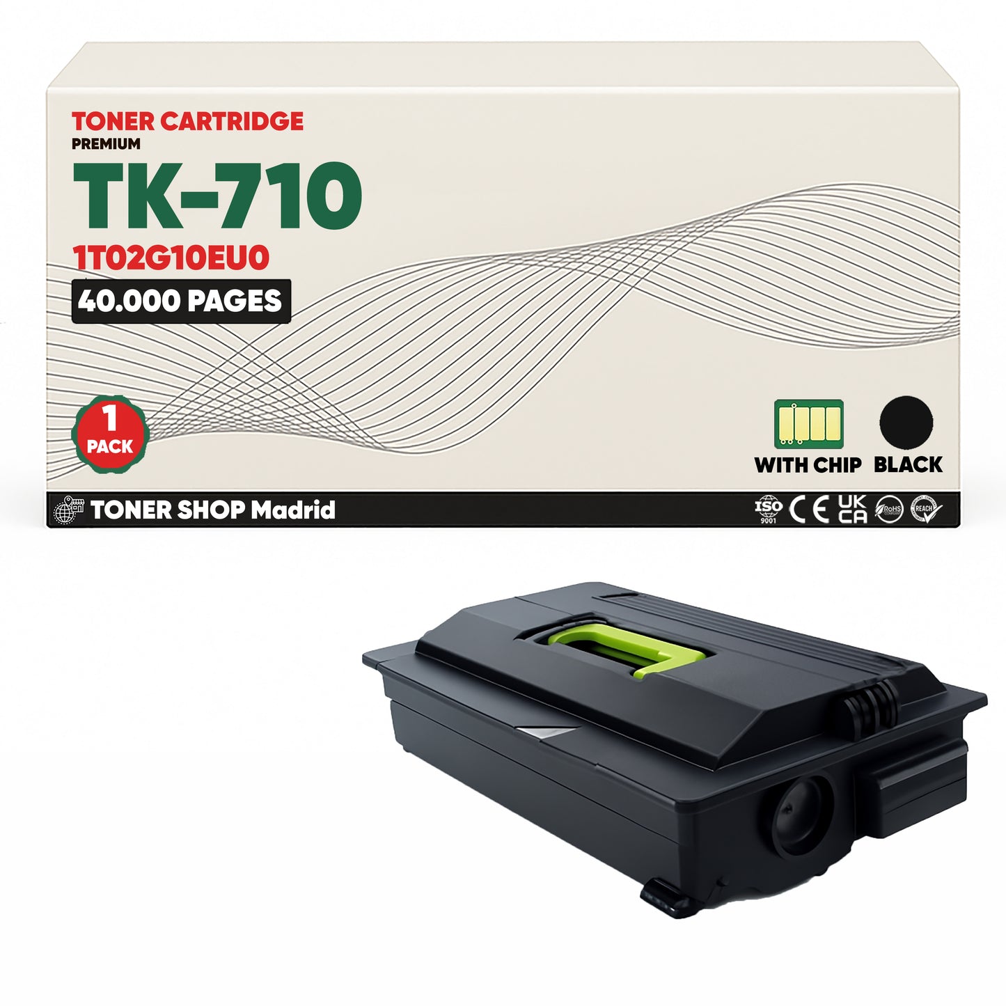 BDink Cartucho Tóner Compatible Kyocera TK710 Negro