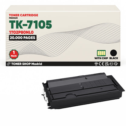 BDink Cartucho Tóner Compatible Kyocera TK7105 Negro