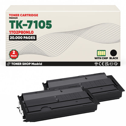 BDink Cartucho Tóner Compatible Kyocera TK7105 Negro