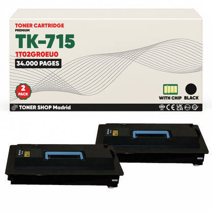 BDink Cartucho Tóner Compatible Kyocera TK715 Negro