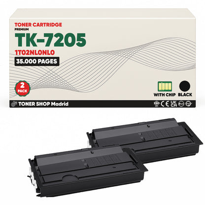 BDink Cartucho Tóner Compatible Kyocera TK7205 Negro