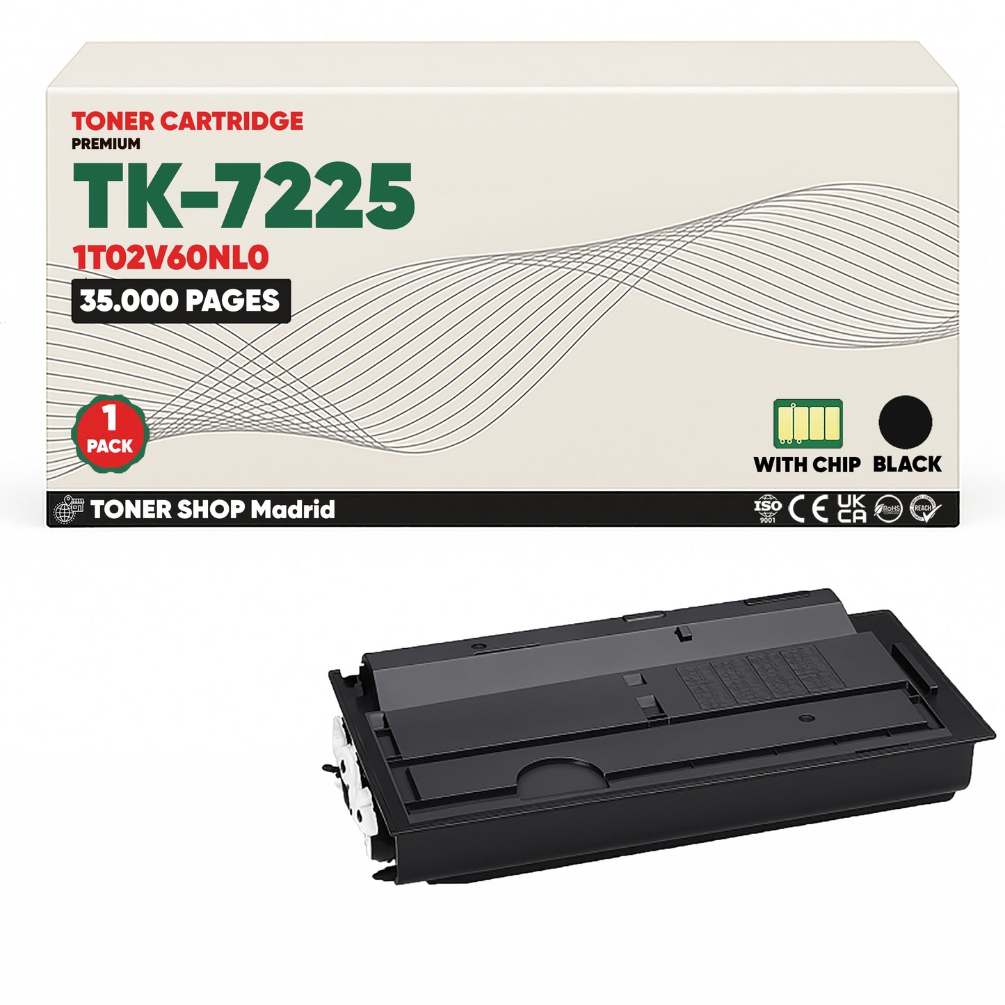 BDink Cartucho Tóner Compatible Kyocera TK7225 Negro