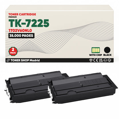 BDink Cartucho Tóner Compatible Kyocera TK7225 Negro
