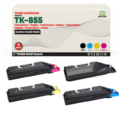 BDink Tóner Compatible Kyocera TK855 (Pack 4 CMYK)