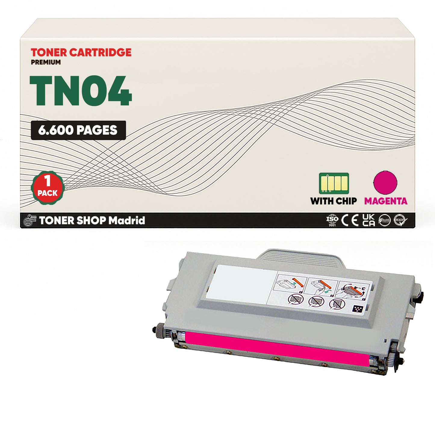 BDink Cartucho de Toner Compatible Brother TN04 (2 Pack) Magenta Amarillo