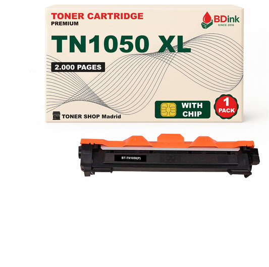 BDink Cartucho de Toner Compatible Brother TN1050XL Negro
