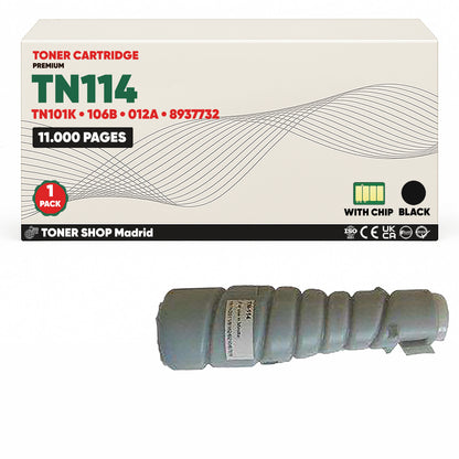 BDink Cartucho de Toner Compatible Konica Minolta TN114 Negro