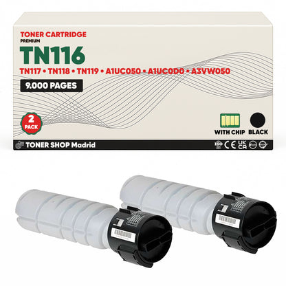 BDink Cartucho de Toner Compatible Konica Minolta TN116 Negro