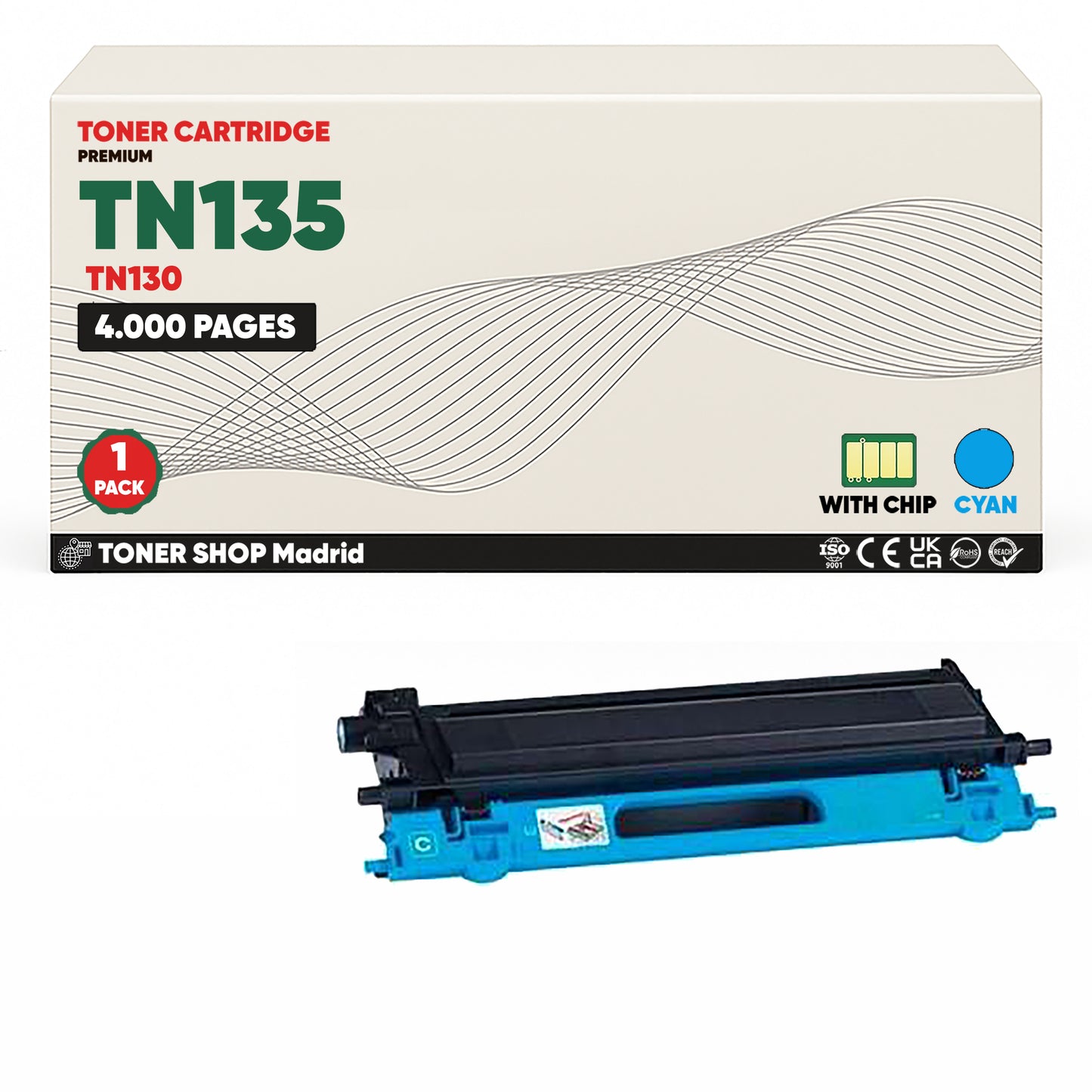 BDink Cartuchos Tóner Compatible Brother TN135 TN130 (Pack 4)