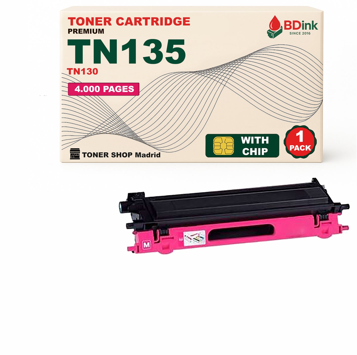 BDink Cartuchos Tóner Compatible Brother TN135 TN130 (Pack 4)