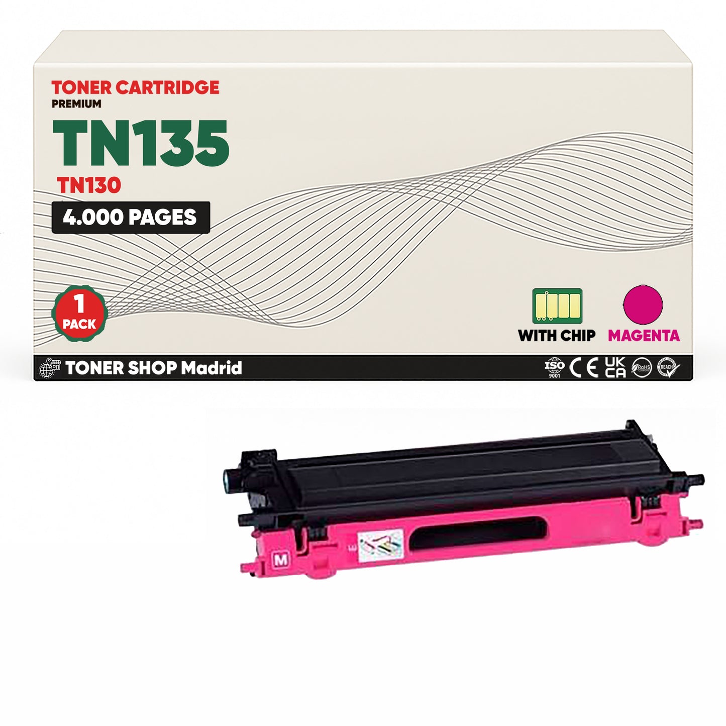 BDink Cartuchos Tóner Compatible Brother TN135 TN130 (Pack 4)