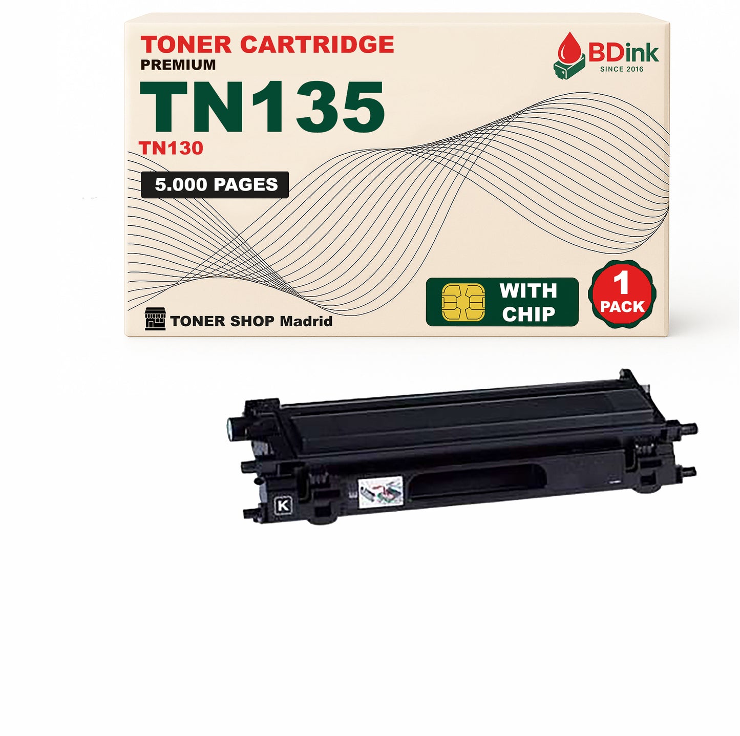 BDink Cartuchos Tóner Compatible Brother TN135 TN130 (Pack 4)