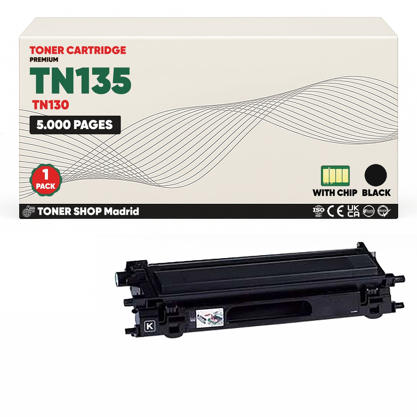 BDink Cartuchos Tóner Compatible Brother TN135 TN130 (Pack 4)
