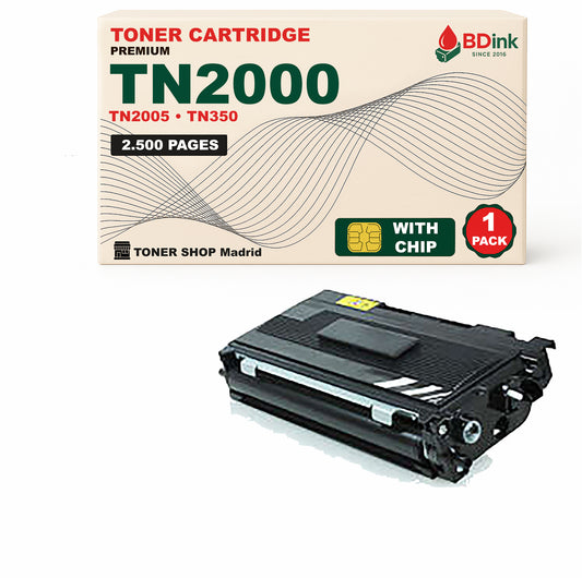 BDink Tóner Compatible Brother TN2000 TN2005 TN350 Negro - Envío en 24h