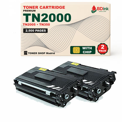 BDink Tóner Compatible Brother TN2000 TN2005 TN350 Negro - Envío en 24h
