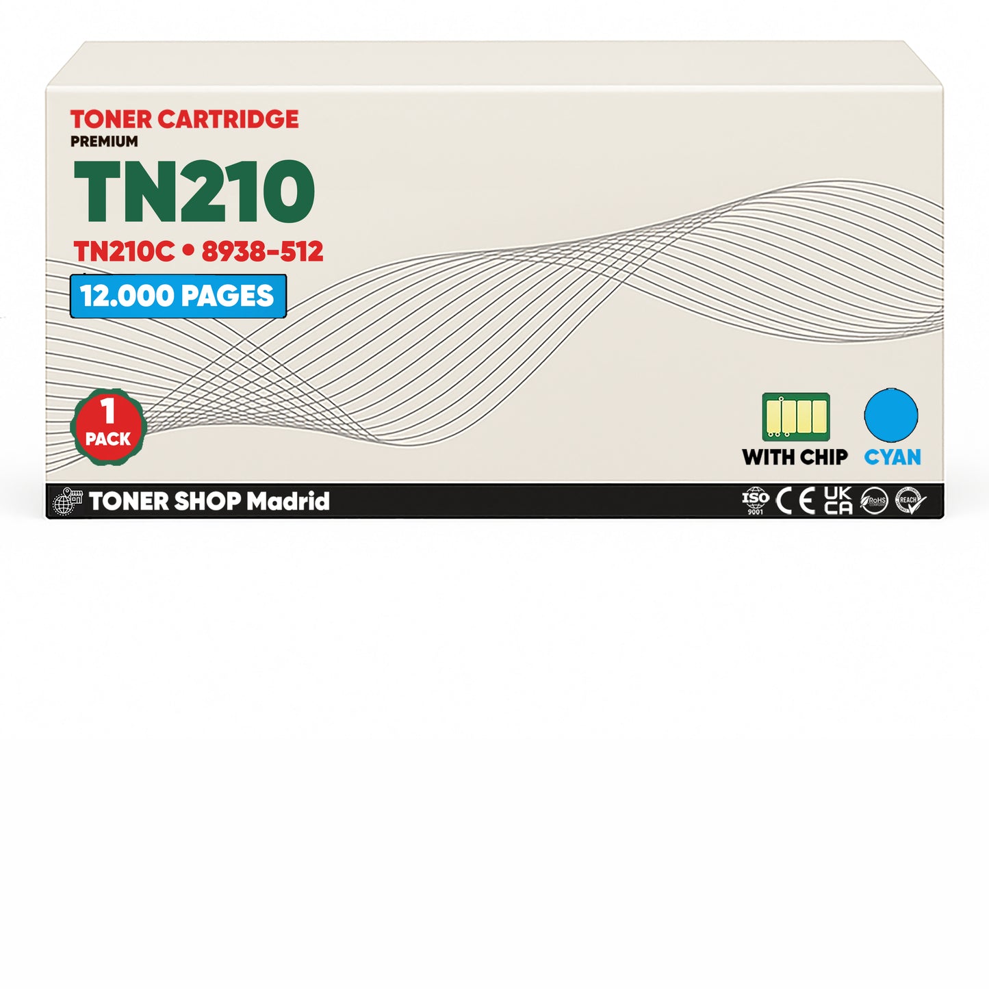 BDink Cartucho de Toner Compatible Konica Minolta TN210 (Pack 4) CMYK
