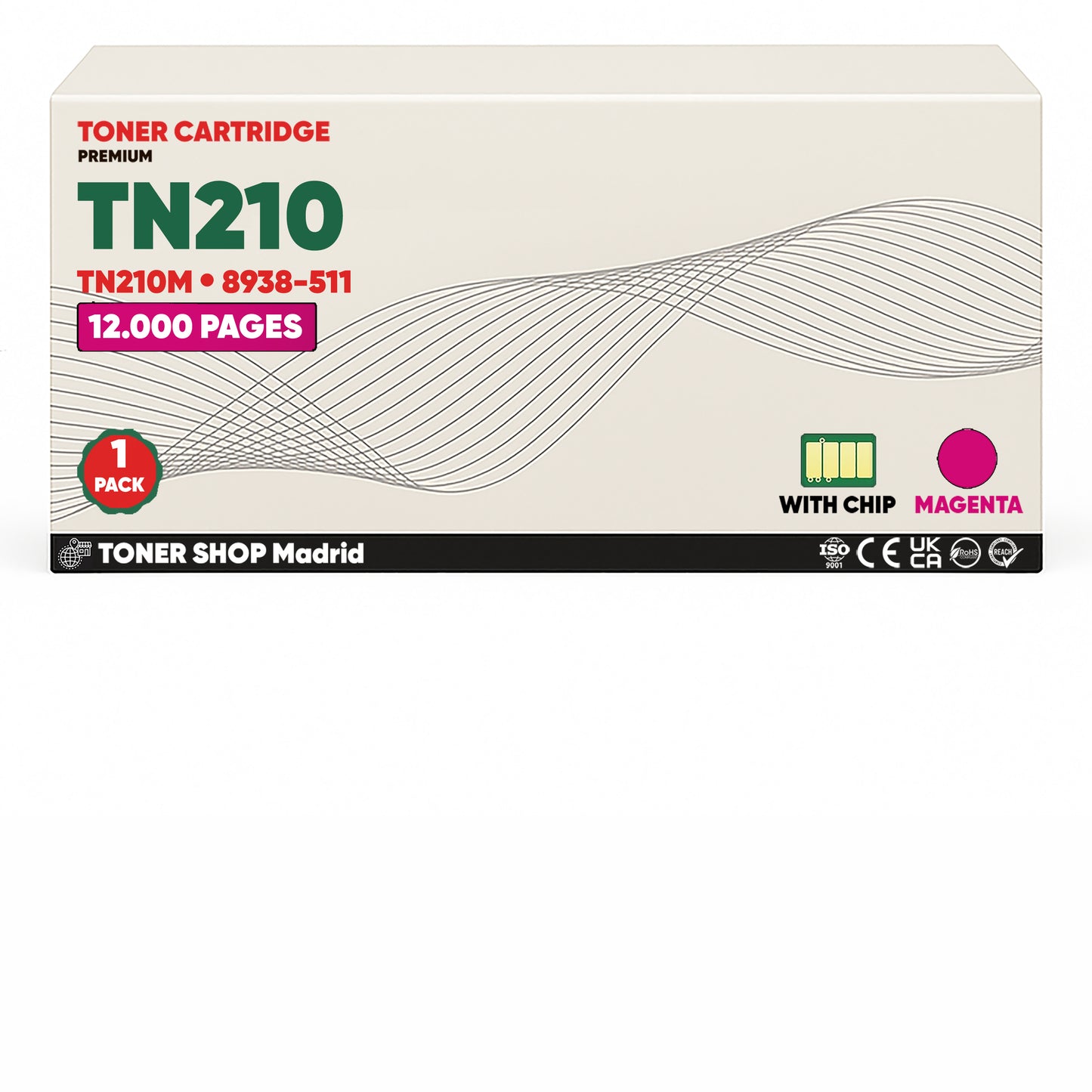 BDink Cartucho de Toner Compatible Konica Minolta TN210 (Pack 4) CMYK