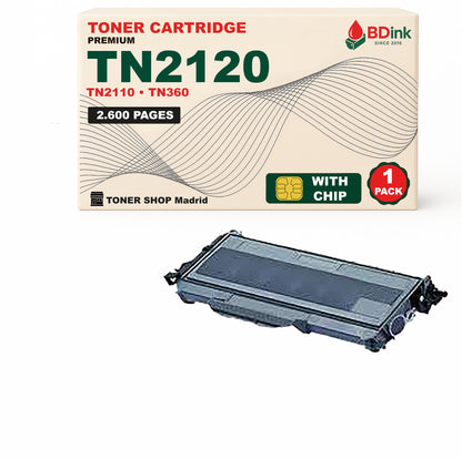 BDink Cartucho Tóner Compatible Brother TN2120 Negro