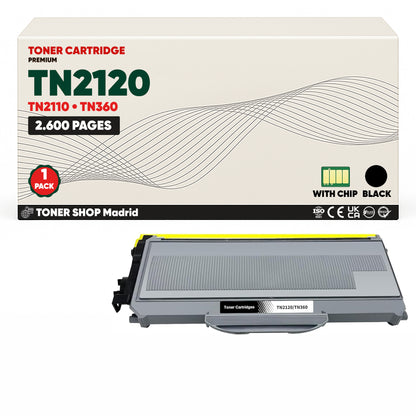 BDink Cartucho Tóner Compatible Brother TN2120 Negro