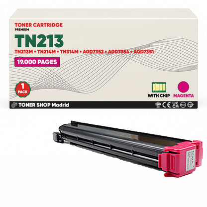 BDink Cartucho de Toner Compatible Konica Minolta TN213 (Pack 4) CMYK
