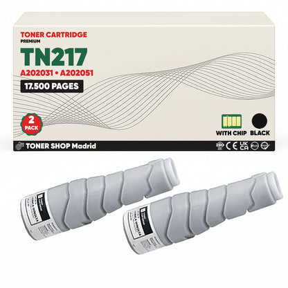 BDink Cartucho de Toner Compatible Konica Minolta TN217 Negro
