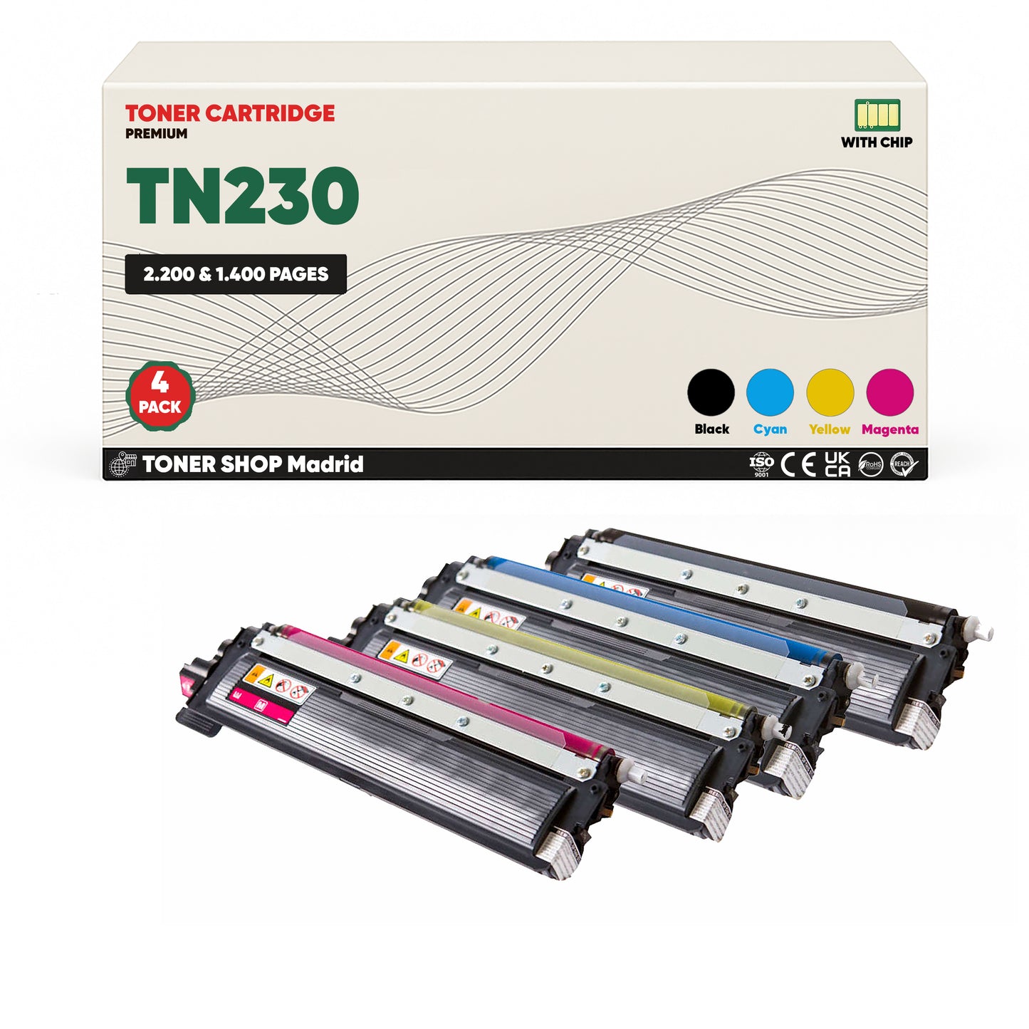 BDink Pack 4 Tóners Compatibles Brother TN230 (Pack 4)