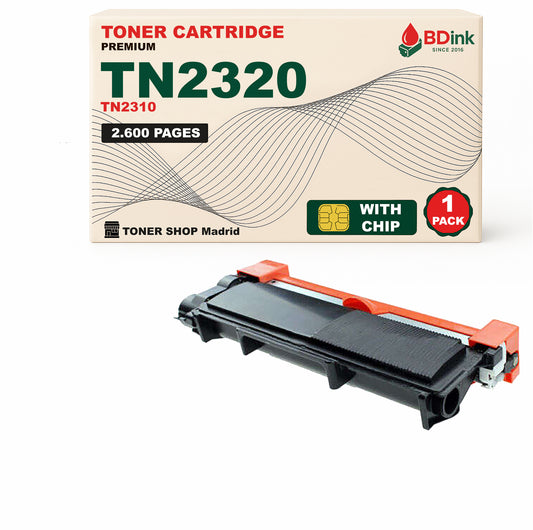 BDink Cartucho Tóner Compatible Brother TN2320 TN2310 Negro