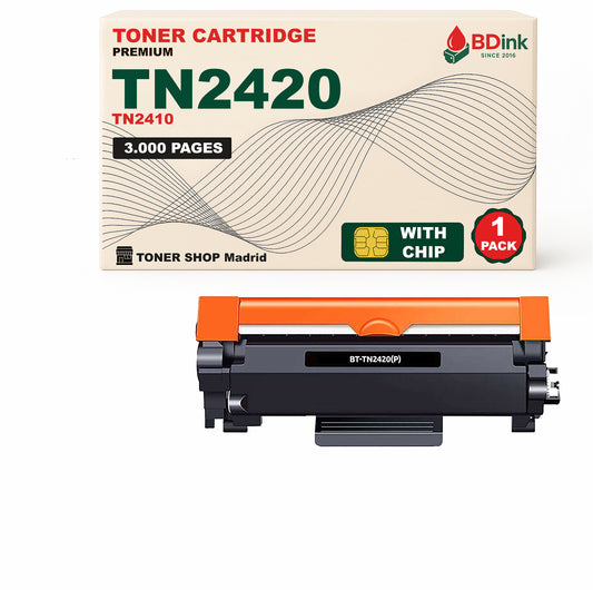 BDink Cartucho Tóner Compatible Brother TN2420 TN2410 Negro