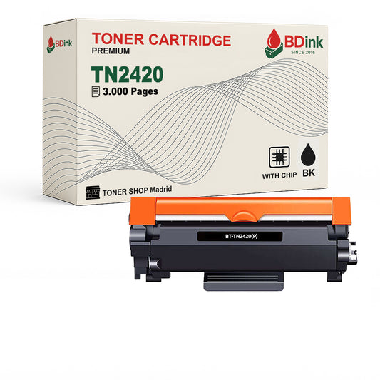 BDink Tóner Compatible TN2420 / TN2410 Negro con Chip para MFC L2710DW L2730DW HL L2350DW DCP L2530DW – Rendimiento 3.000 páginas – Ahorro y calidad profesional