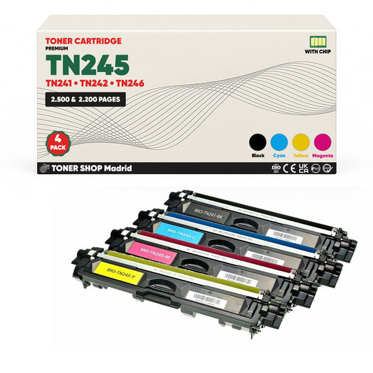 BDink Pack 4 Tóners Compatibles Brother TN241 TN245 (Pack 4)