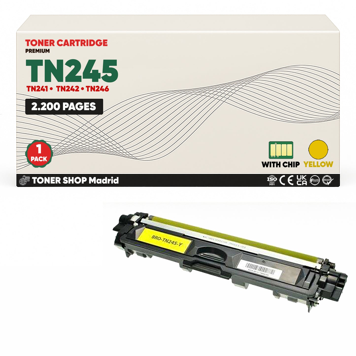 BDink Pack 4 Tóners Compatibles Brother TN241 TN245 (Pack 4)