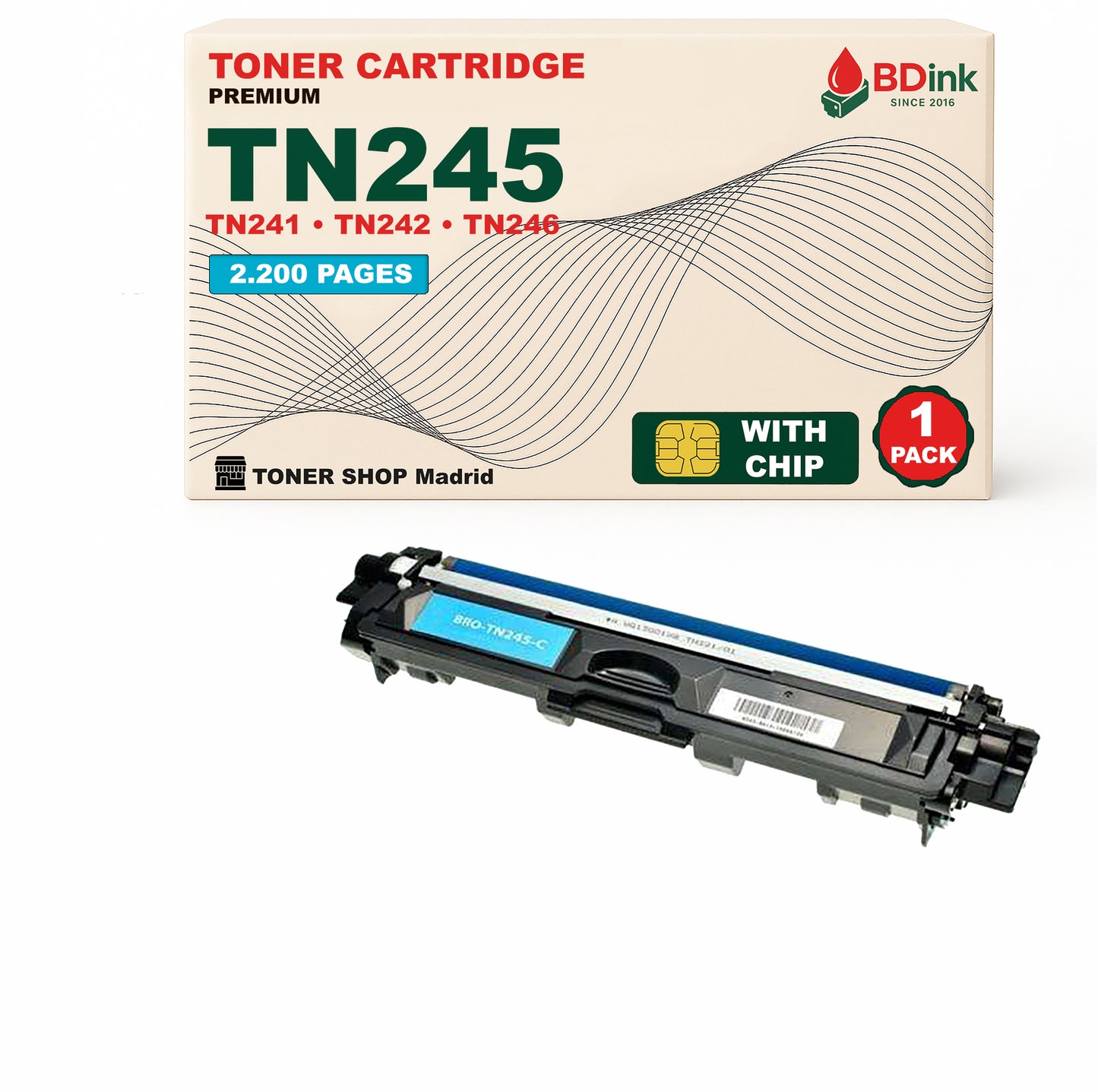 BDink Pack 4 Tóners Compatibles Brother TN241 TN245 (Pack 4)