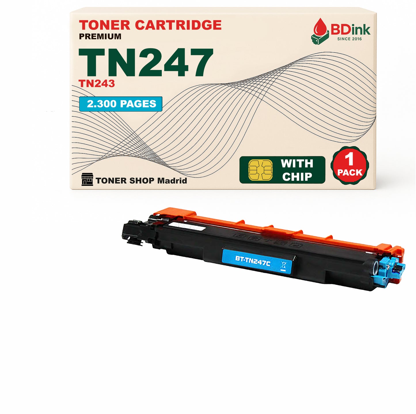 BDink Pack 4 Tóners Compatibles Brother TN247 TN243 (Pack 4)