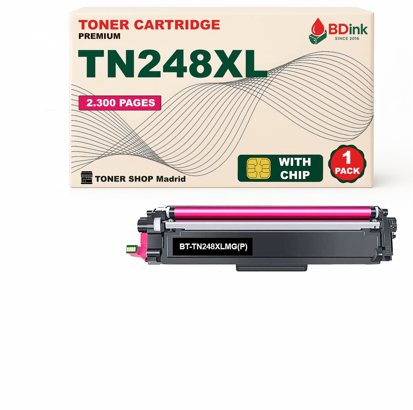 BDink Tóners Compatibles Brother TN248XL (Pack 4 CMYK) - Alta Capacidad