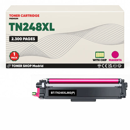 BDink Tóners Compatibles Brother TN248XL (Pack 4 CMYK) - Alta Capacidad