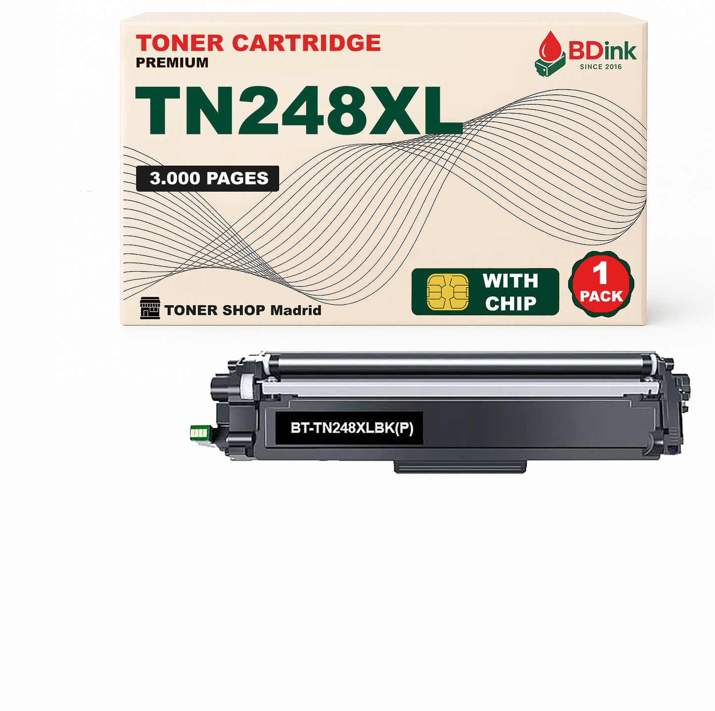 BDink Tóners Compatibles Brother TN248XL (Pack 4 CMYK) - Alta Capacidad