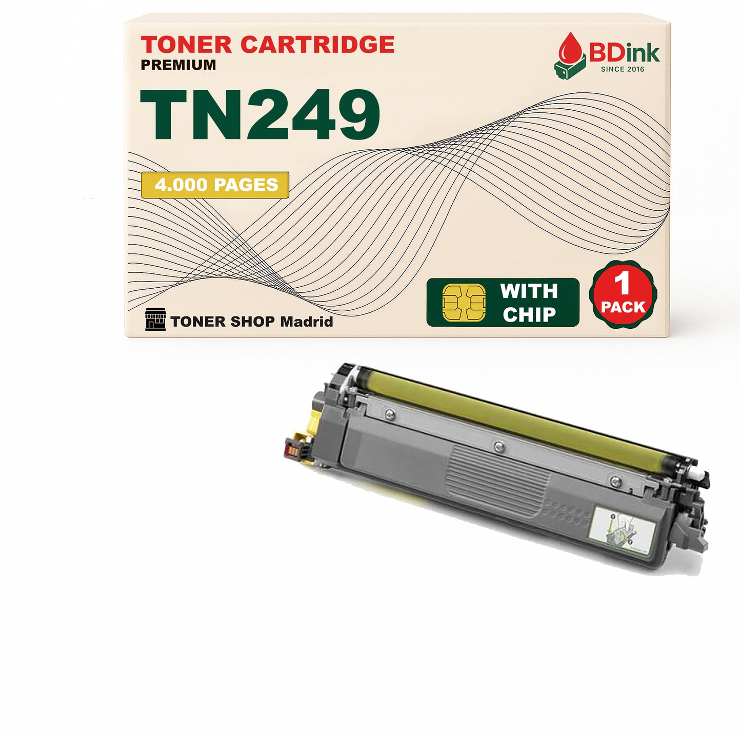 BDink Tóner Compatible Brother TN249 CMYK (Pack 4) Con Chip