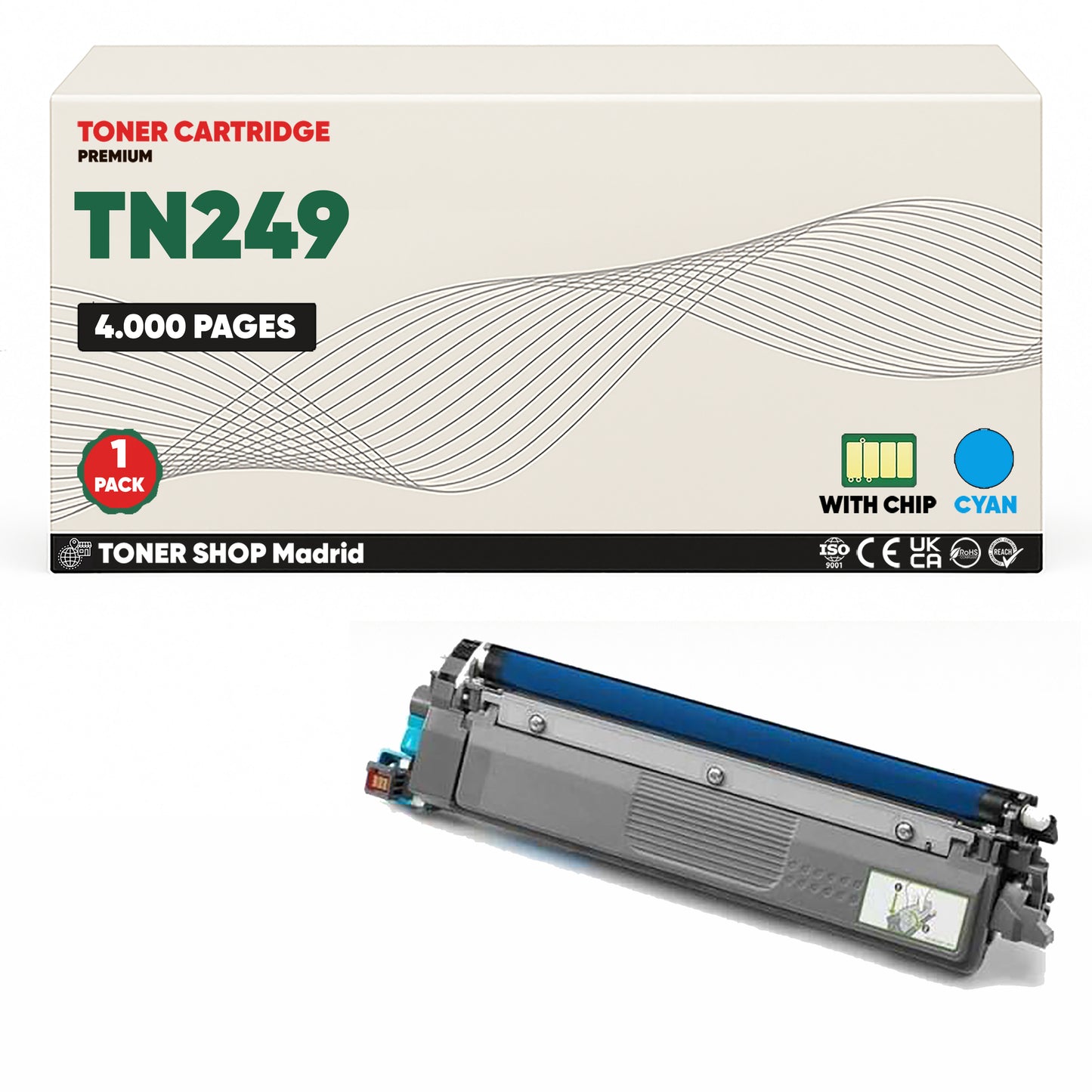 BDink Tóner Compatible Brother TN249 CMYK (Pack 4) Con Chip