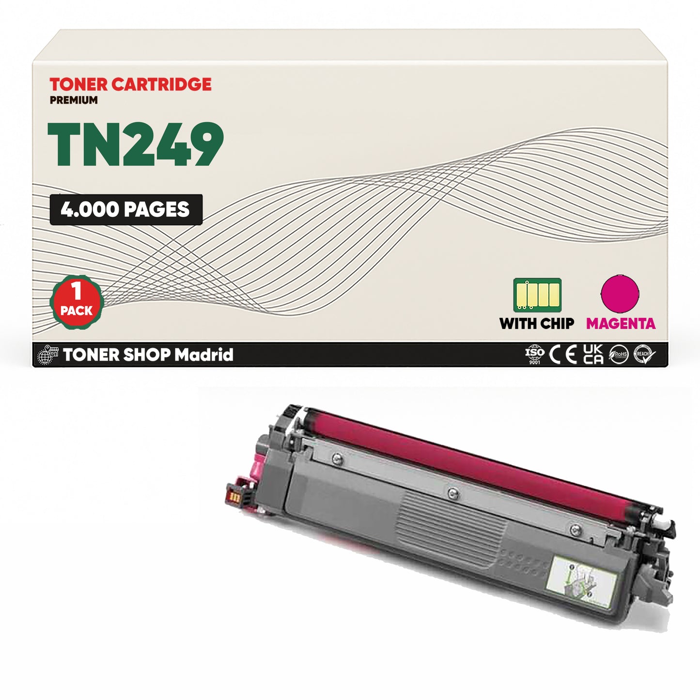 BDink Tóner Compatible Brother TN249 CMYK (Pack 4) Con Chip