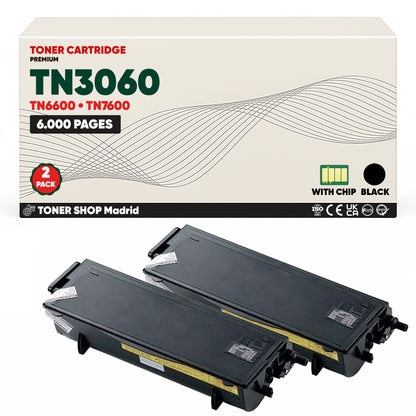 BDink Tóner Compatible Brother TN3060 TN6600 TN7600 Negro