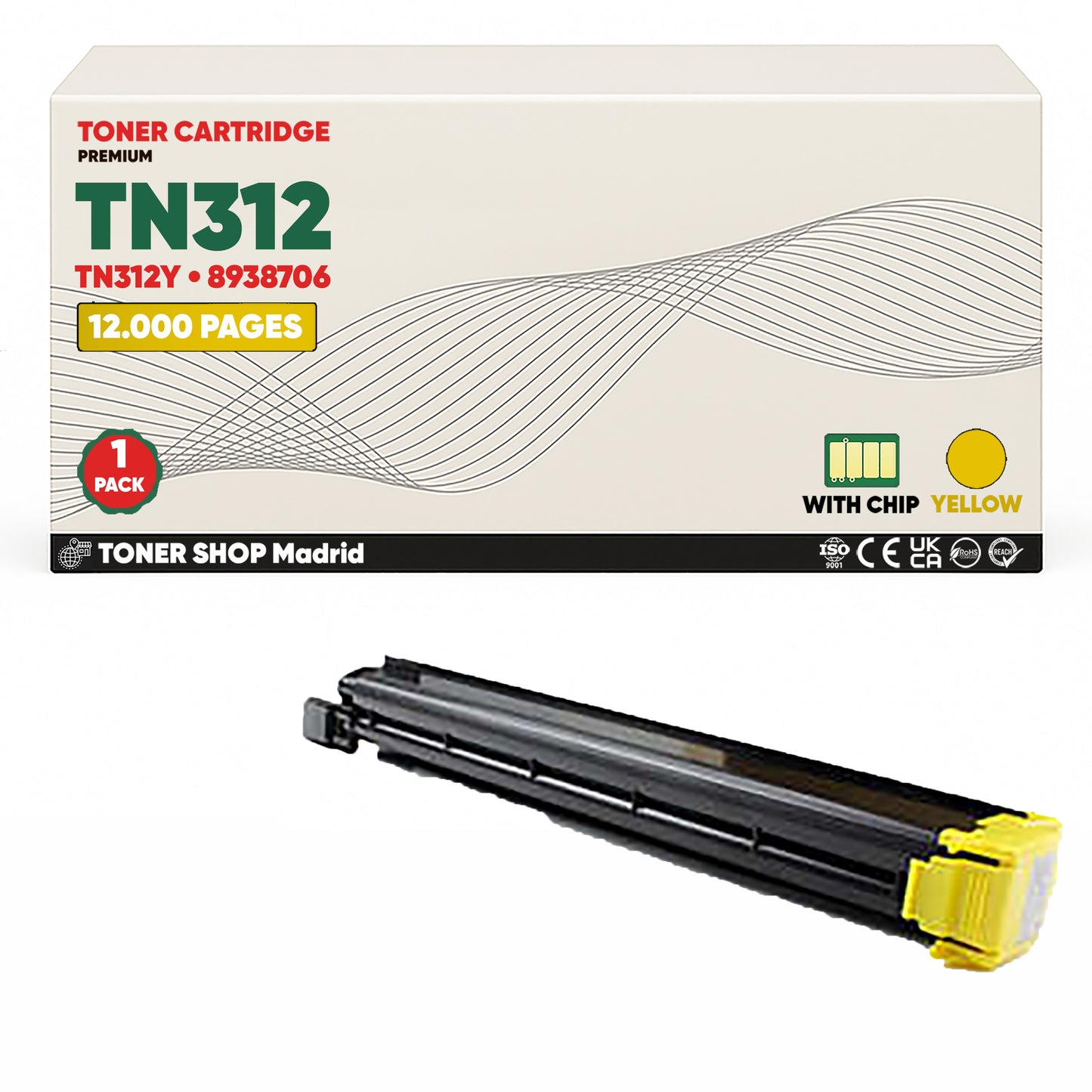 BDink Cartucho de Toner Compatible Konica Minolta TN312 (Pack 4) CMYK