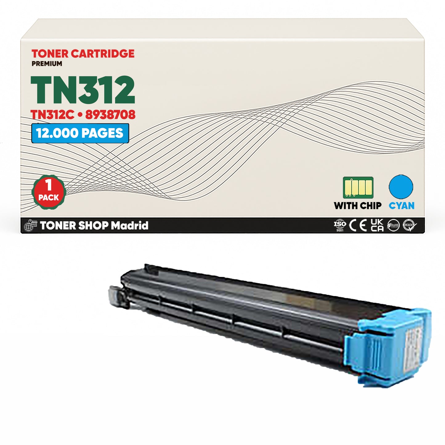 BDink Cartucho de Toner Compatible Konica Minolta TN312 (Pack 4) CMYK