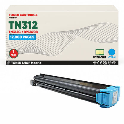 BDink Cartucho de Toner Compatible Konica Minolta TN312 (Pack 4) CMYK