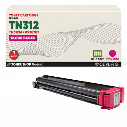 BDink Cartucho de Toner Compatible Konica Minolta TN312 (Pack 4) CMYK