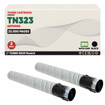 BDink Cartucho de Toner Compatible Konica Minolta TN323 Negro