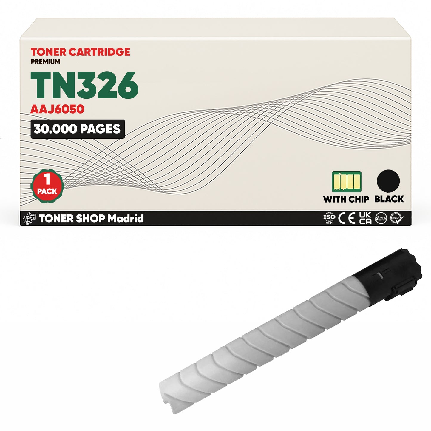 BDink Cartucho de Toner Compatible Konica Minolta TN326 Negro