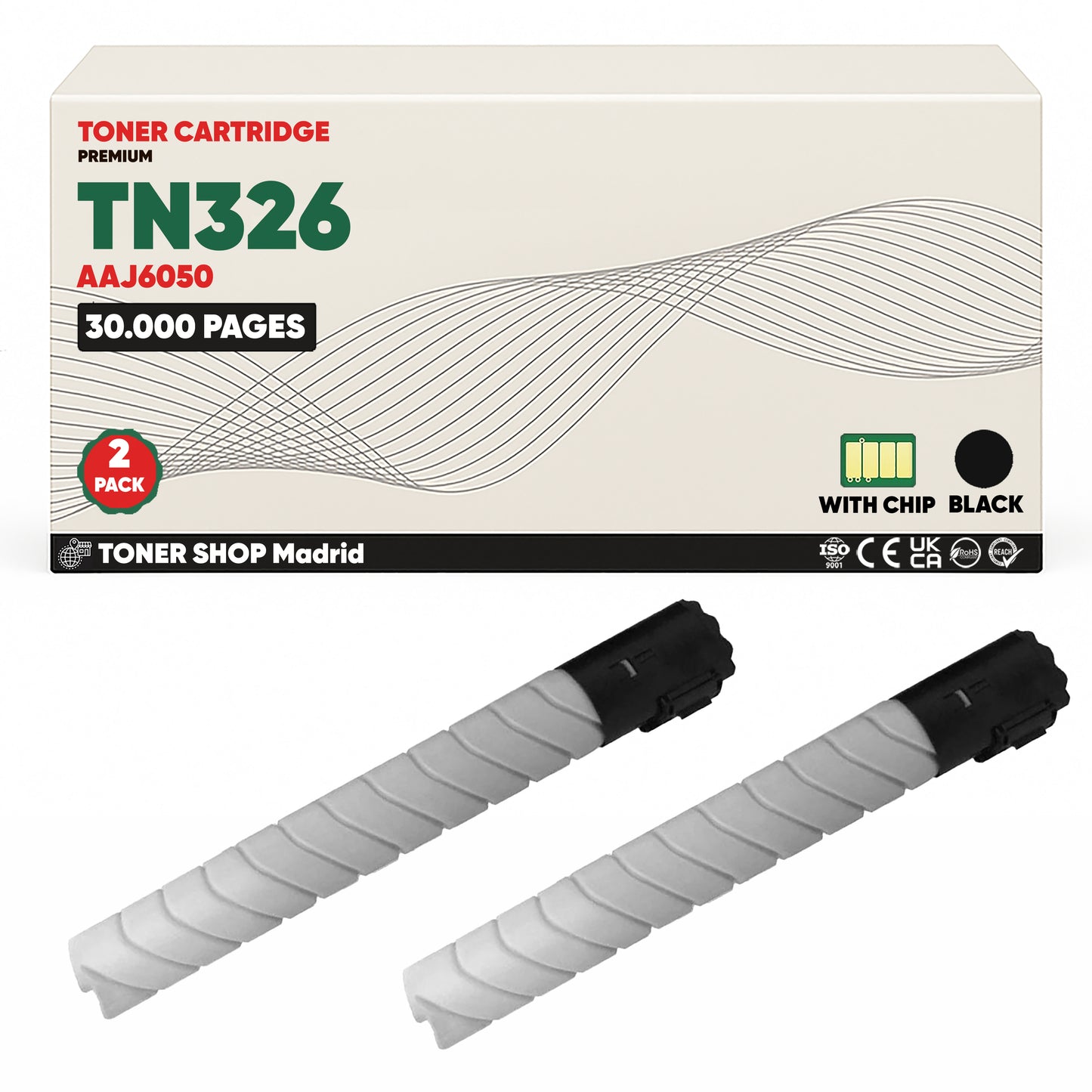 BDink Cartucho de Toner Compatible Konica Minolta TN326 Negro