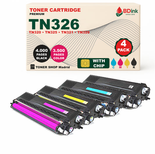 BDink Tóner Compatible Brother TN320 / TN321 / TN326 CMYK (Pack 4)
