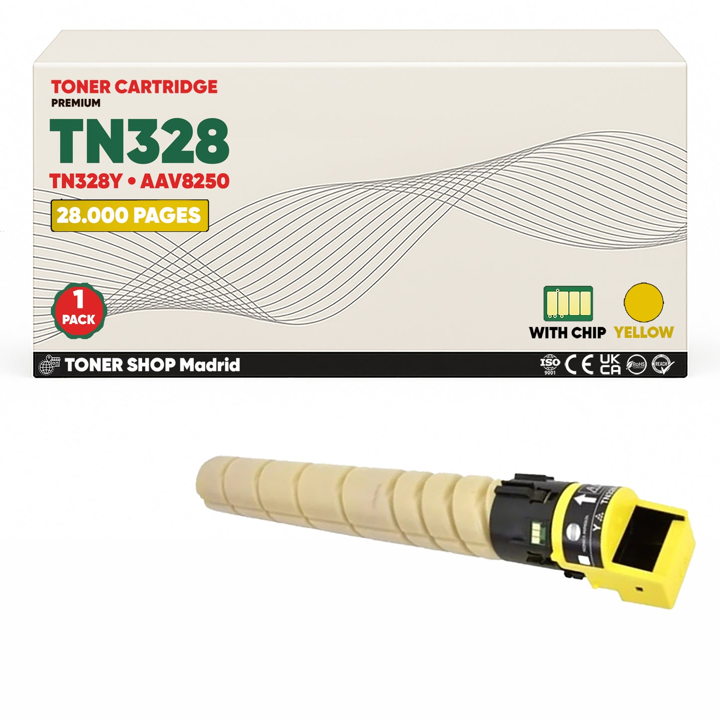 BDink Cartucho de Toner Compatible Konica Minolta TN328 (Pack 4) CMYK