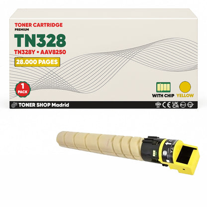 BDink Cartucho de Toner Compatible Konica Minolta TN328 (Pack 4) CMYK